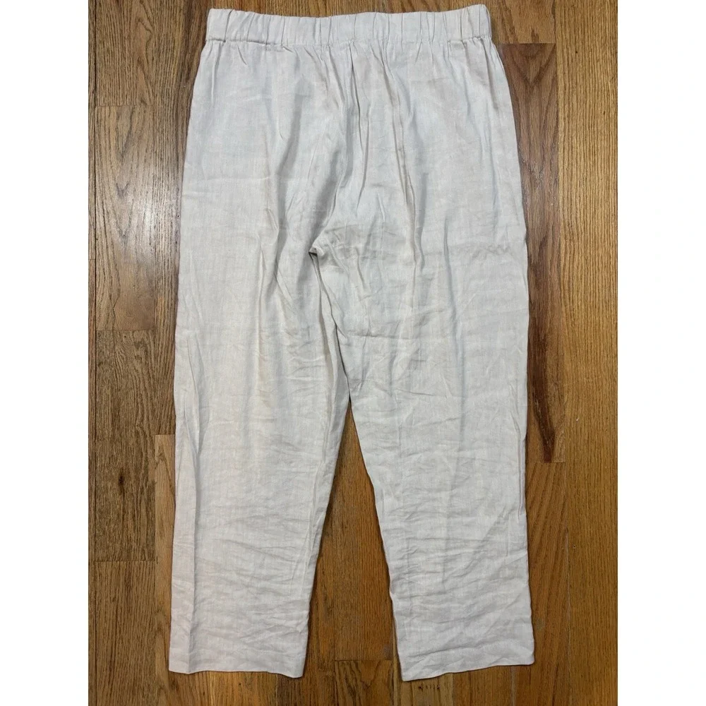 Aritzia Babaton Linen Blend Crop Pant Women's Size‎ Large High Rise
